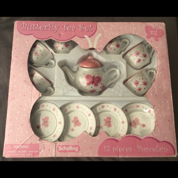 Mini Butterfly Tea Set Nwt